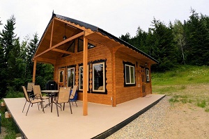 Custom cabin 20feet x 20feet with a loft made by Bavarian Cottages ltd